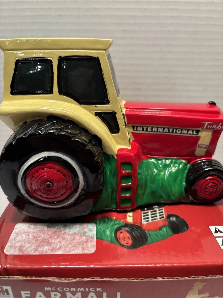 IH Farmall McCormick Tractor Savings Bank Poly resin # 6851 New In Box - Image 4 of 4