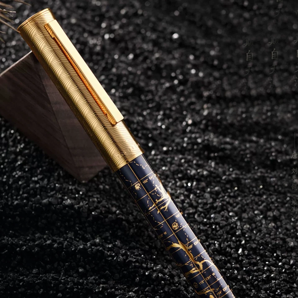 Nueva pluma estilográfica Hongdian 1868 de metal iridio EF/F 0,38/0,5 mm nueva en caja oficina de escritura FY Foto 4 de 4