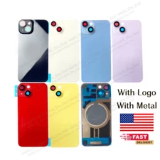 For iPhone 14/iPhone 14 Plus Back Glass Replacement Big Cam Hole Rear Cover Lot
