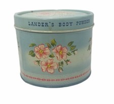Vintage Spicy Apple Blossom Body Powder Tin - Lander's Body - Made In USA