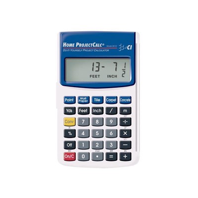 Calculated Industries 8510 Gray & Blue LCD Project Calculator 4.75 L x 2.9 W in.
