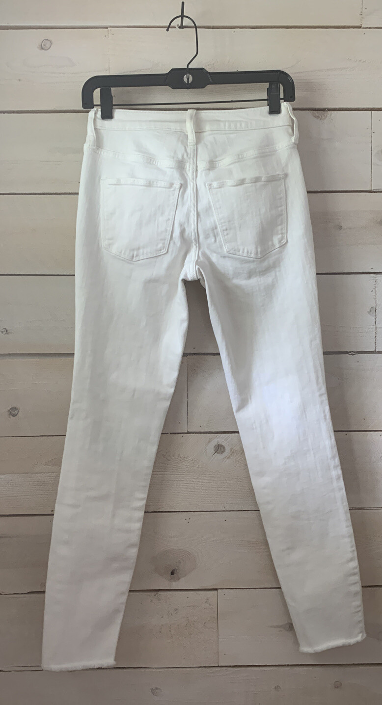 Universal Thread Button Through Jeans White High … - image 4