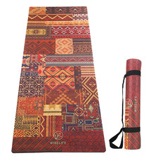 Microfiber & Natural Rubber 5MM Yoga Mat AntiSlip Yoga Mat with Trendy Carry Bag