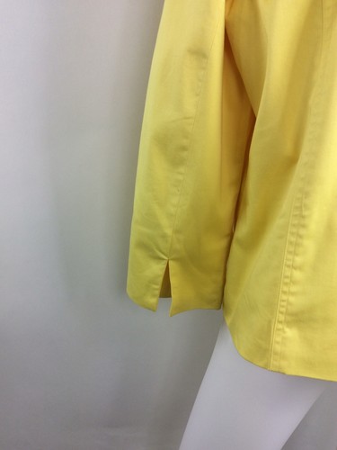 Chico's Vintage Women Cotton 3/4 Sleeve Blazer Yellow Size 2 Large (49) - Picture 7 of 12