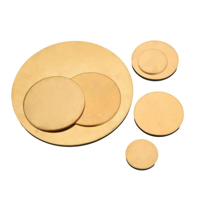 Placa de disco redonda de latón H62 chapa de metal de cobre grueso 0,5 mm 0,8 mm 1 mm a 3 mm Foto 2 de 4