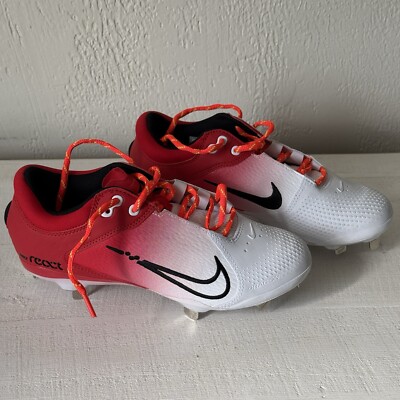 Nike Hyperdiamond 4 Elite Softball Cleats Black/White/Red Women's Size 7