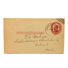 UX24 WILLIAM McKINLEY POSTAL CARD POSTMARKED 1914