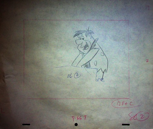 The Flintstones 1963 Production Hand-Drawn Mother-in-Law's Visit Layout Pencil