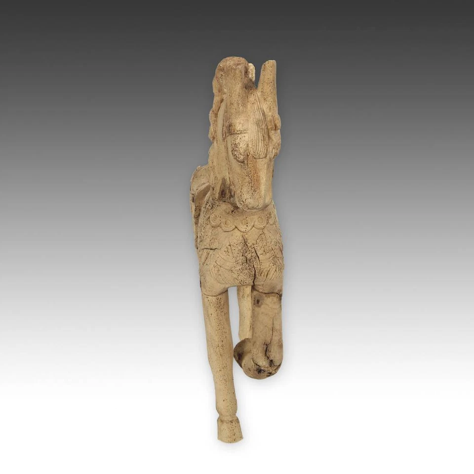 CABALLO ANTIGUO TENASSERIM MADERA DE PINO TAILANDIA FINALES DEL SIGLO XIX / PRINCIPIOS DEL XX.  Foto 3 de 4