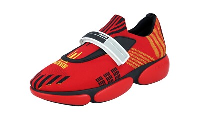 PRADA Knit Cloudbust Slip-on Sock Sneaker - 1E651I - Red - NEW - 36.5 37