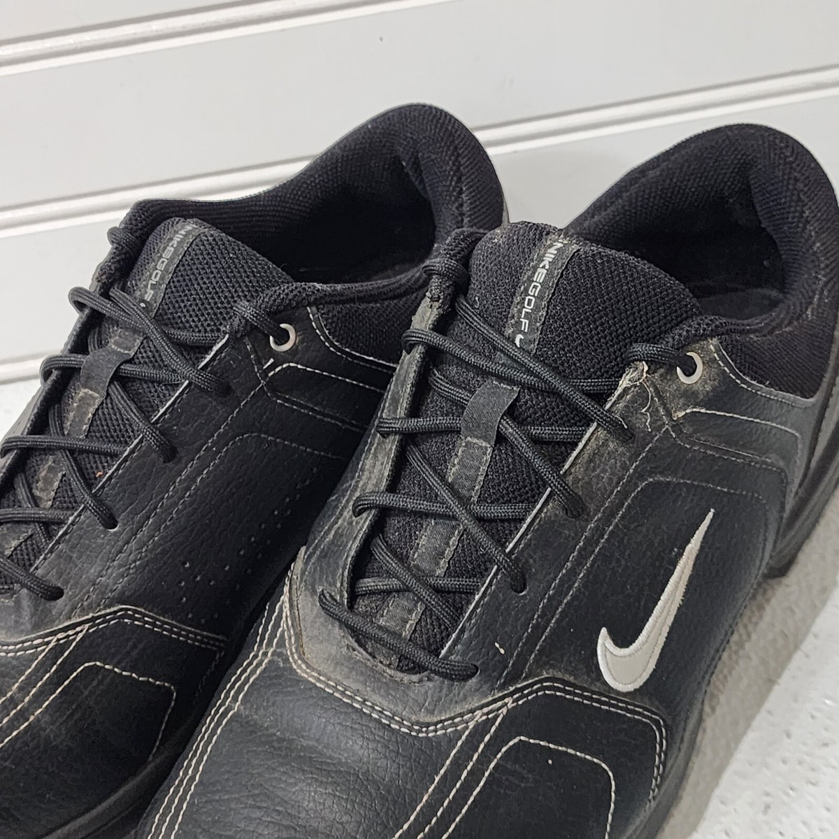 Nike Heritage Men's Black Golf Shoes Soft Spikes 336040-001