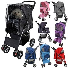 Pet Stroller Dog Puppy Cat Pram Pushchair Travel Cart Jogging Buggy Carrier