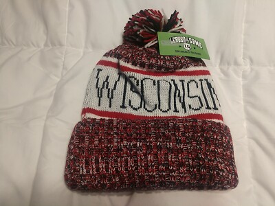 WISCONSIN Badgers Colors Knit Pom Hat
