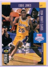 EDDIE JONES 1994-95 UD COLLECTORS CHOICE GOLD SIGNATURE ROOKIE - GERMAN VERSION
