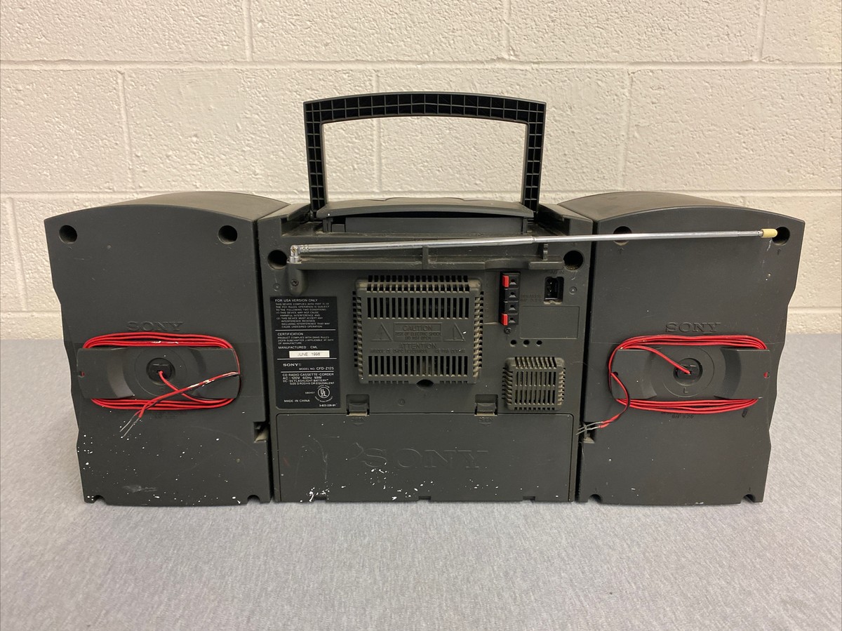 Sony CFD-Z125 Boombox Radio/CD/Cassette Player Portable Sony CFD-Z125 Boombox Radio/CD/Cassette Player Portable