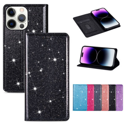 HOT For Xiaomi 11T 12T 13 Pro Poco F5 X5 Pro Glitter Wallet Magnetic Slim Cover