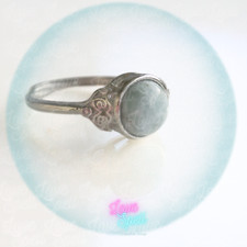 Natural adjustable Larimar Ring