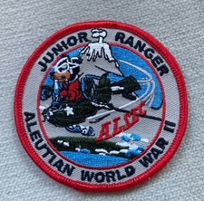 ALEUTIAN WORLD WAR II Junior Ranger Patch Badge ALASKA Iron-On Island Battle