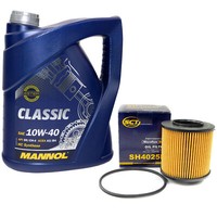 MotoröL Set 10W-40 5 Liter + ÖLfilter SH 4025 P FüR Audi Seat Skoda VW Polo 1.6