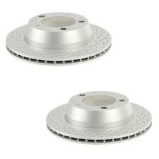 SHW Performance Set 2 Rear Drilled Disc Brake Rotors for 718 Boxster 718 Cayman