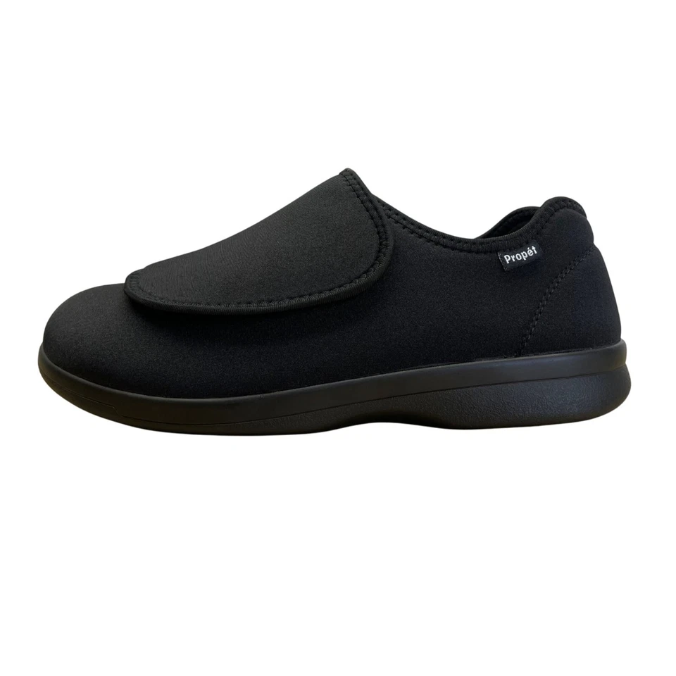 Propét Men’s Black Adhesive Closure Cushion Foot Slippers Size 10 - New - Image 3 of 4