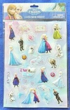 Frozen Anna  Elsa 28pc 3-D Stickers Disney Olaf Snow Queen Snowflakes Moose NIP
