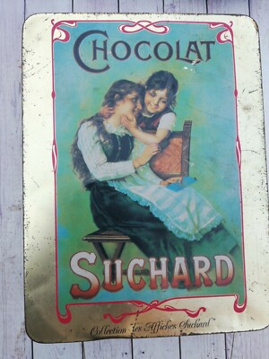VINTAGE MOM BABY TIN BOX SUCHARD TIN BOX