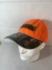 Kubota K-Product Cap Camo / Orange Strap Back Adjustable Hook Loop Closure Hat