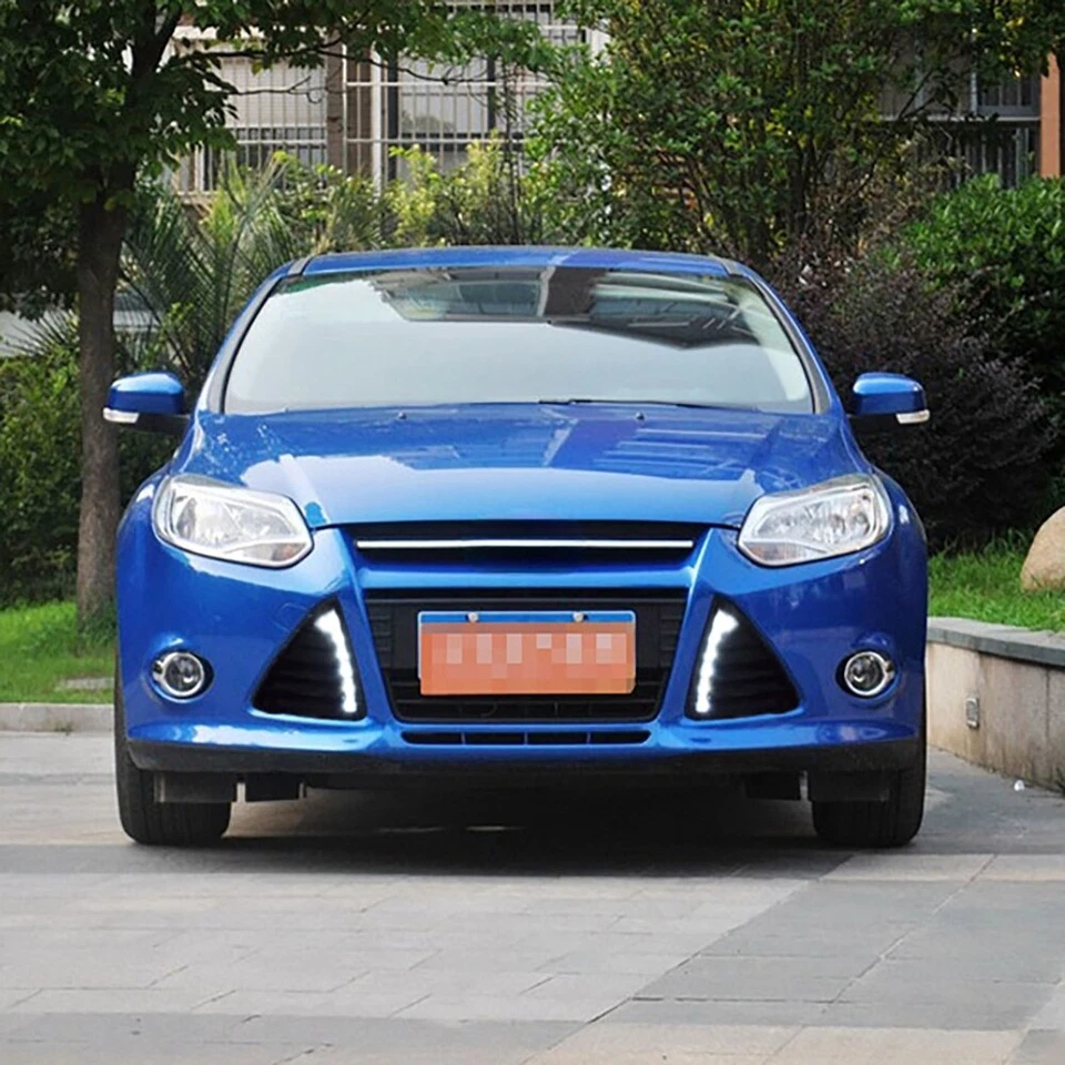 Par de luces de circulación diurna DRL blancas para Ford Focus 3 MK3 2012 2013 2014 DRL - Imagen 3 de 4