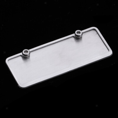 1//10 Scale RC Car Metal Blank License Plate Realistic Ornament DIY Accessory
