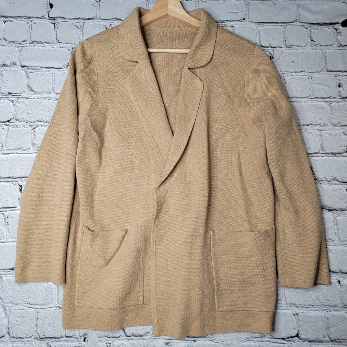 J Crew Eloise Sweater Blazer In Heather Khaki Merino Wool Blend