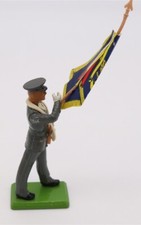 Britains ltd. - Soldier US Army Color Guard Metal Figures with flag -