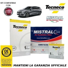 KIT TAGLIANDO 3 FILTRI PER FIAT TIPO 1.4 70KW 95CV DAL 11/2015-