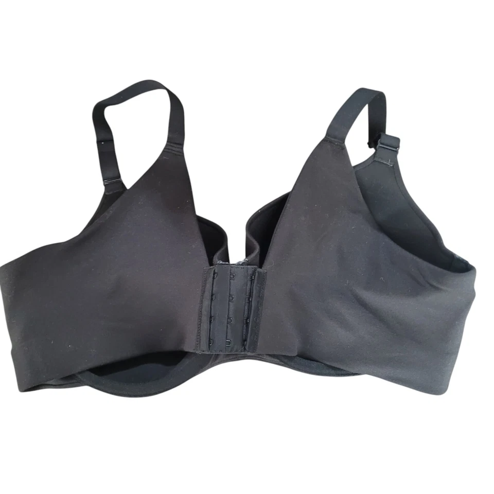 NEW Cacique 46DD Invisible Backsmoother Lightly Lined Balconette Bra Black - Image 4 of 4