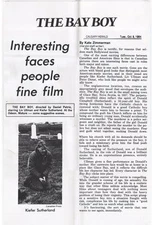 THE BAY BOY Movie POSTER 27x40 Liv Ullmann Kiefer Sutherland Peter Donat