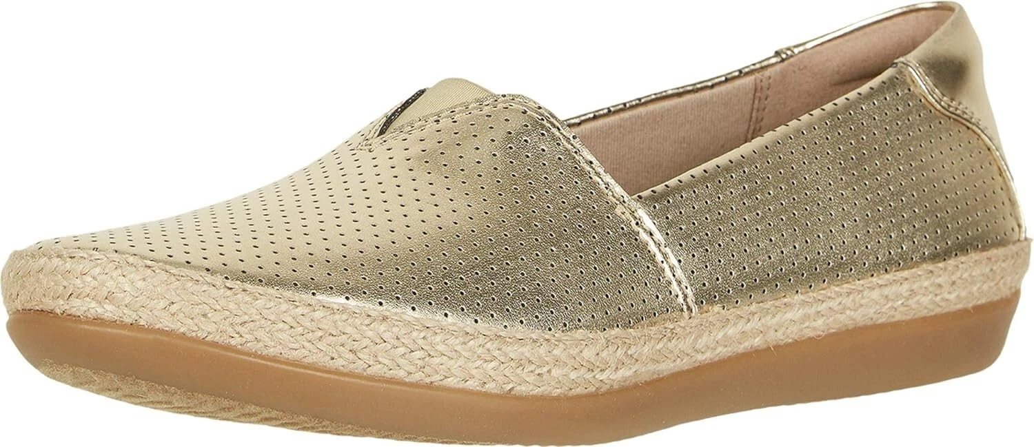 Sneaker slip on piatte champagne Clarks Danelly Sky donna taglia 5 M NUOVE