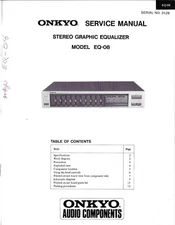 ONKYO EQ-08, STEREO GRAPHIC EQUALIZER  SERVICE MANUAL