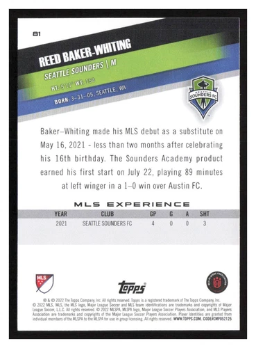 2022 Topps MLS #1-200 Base cards Pick Your Card(s) Complete Your Set - Picture 149 of 347
