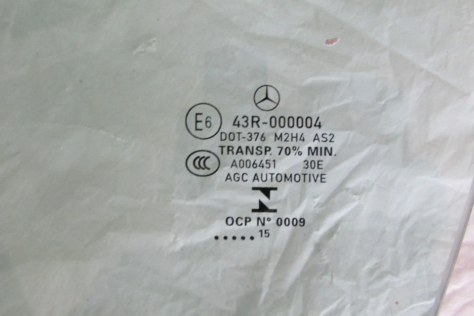 2015-2020 MERCEDES BENZ C300 C350 C400 ПЕРЕДНЯЯ ПРАВАЯ БОКОВАЯ ДВЕРЬ СТЕКЛО ОКНА OEM - Изображение 2 из 4