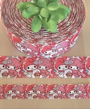 7/8 & 1.5" (1 YD) My Melody & Lala Twin Star Grosgrain Ribbon Hello Kitty Friend