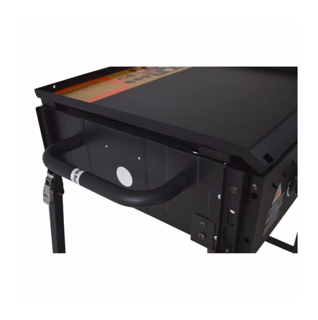 JUMBUCK DELTA PORTABLE GAS BBQ BARBECUE 2 BURNER FLAT TOP FOLDING LEGS