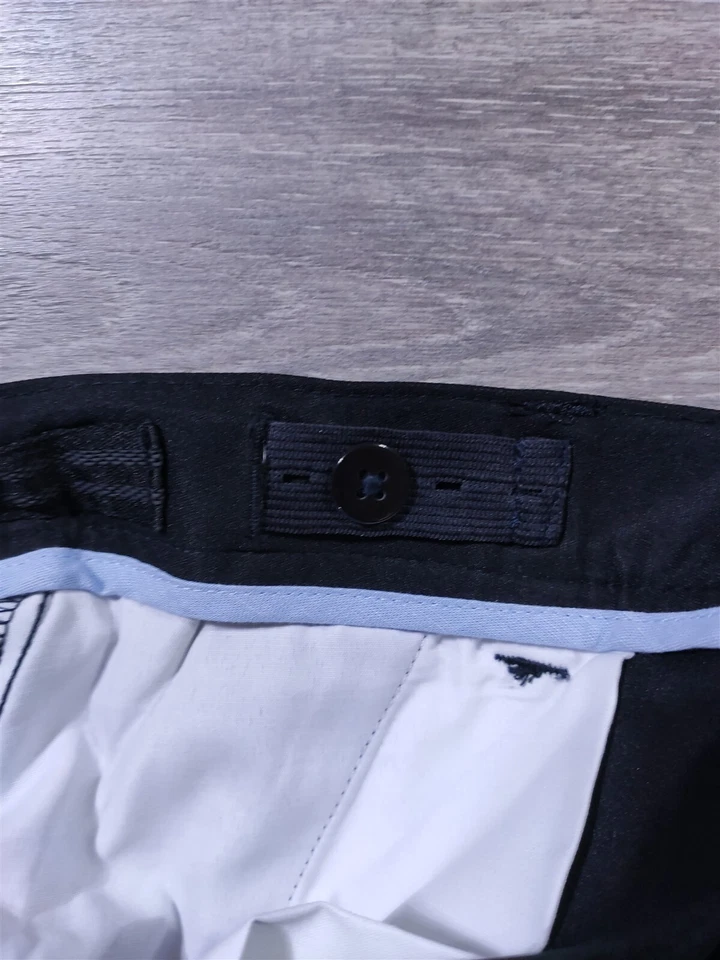 Pantalones Lands End Niños 18 Negro Activo Chino Uniforme Escolar Parte Inferior 35" Entrepierna Foto 4 de 4