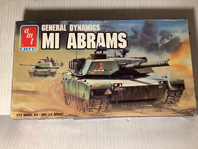 AMT #8637 General Dynamics MI Abrams 1:72 Scale Open Box Parts Sealed