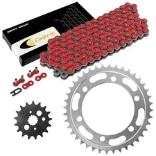 Red Drive Chain And Sprocket Kit for Kawasaki Vulcan 800 VN800 Drifter 00-06