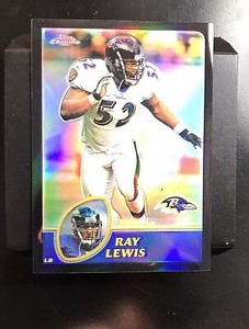 2003 Topps Chrome Black Refractor /599 Ray Lewis #128 HOF
