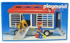PLAYMOBIL 3514 V1 Zirkuswagen mit Löwe in OVP Box 1979 Circus Raubtier Wagen