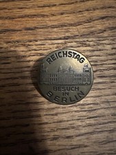 Vintage Reichstag Besuch In Berlin Brass Tone Metal Parliament Bldg. Pin Germany