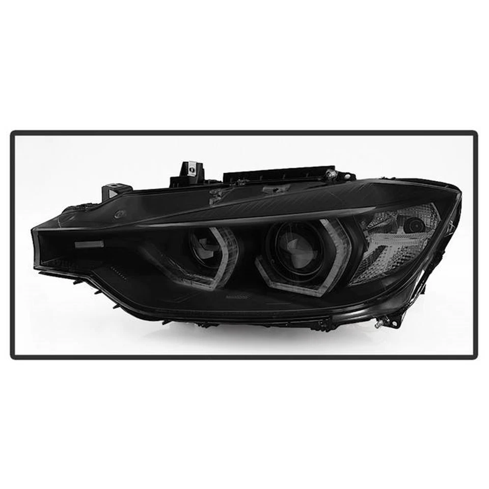 Faro proyector de humo Spyder LED DRL negro para 12-14 BMW F30 serie 3 4 puertas Foto 3 de 4