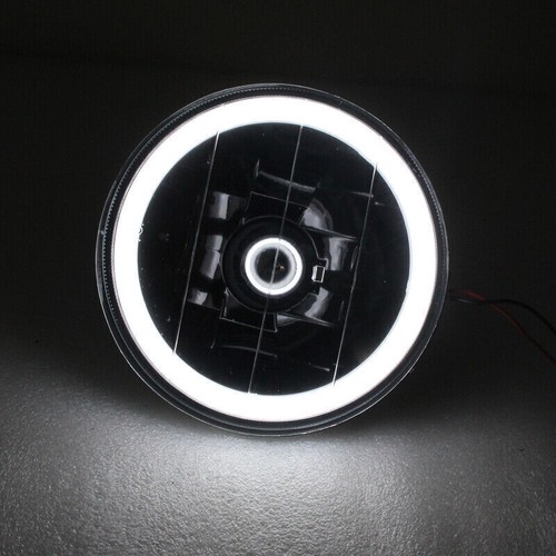 5-3/4" 5.75 Round White Halo Angel Eyes Clear Lens Projector Headlights 4PCS Set - 第 2/4 張圖片