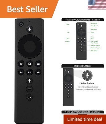 Ergonomic Amazon-Compatible Replacement Remote with Voice Control & Volume